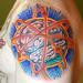 Color Atomic Brain Tattoo Design Thumbnail